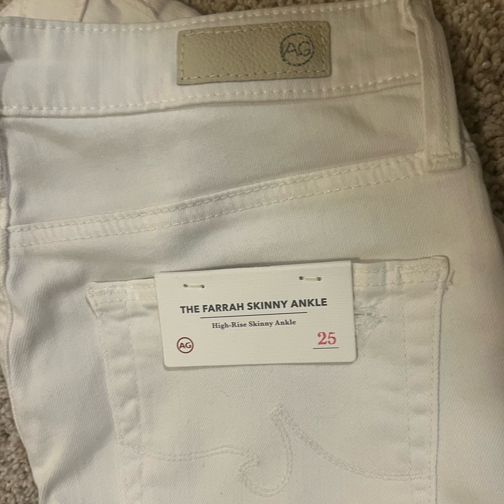 NWT Adriano Goldschmied Farah White Jeans in Size 25